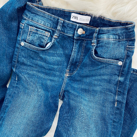 Zara join life mid rise skinny jeans in deep blue